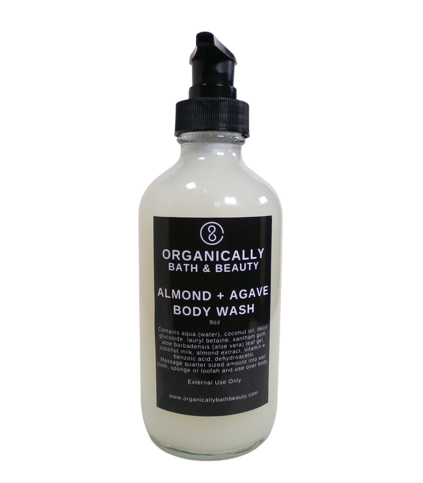 Almond + Agave Body Wash - Organically Bath & Beauty