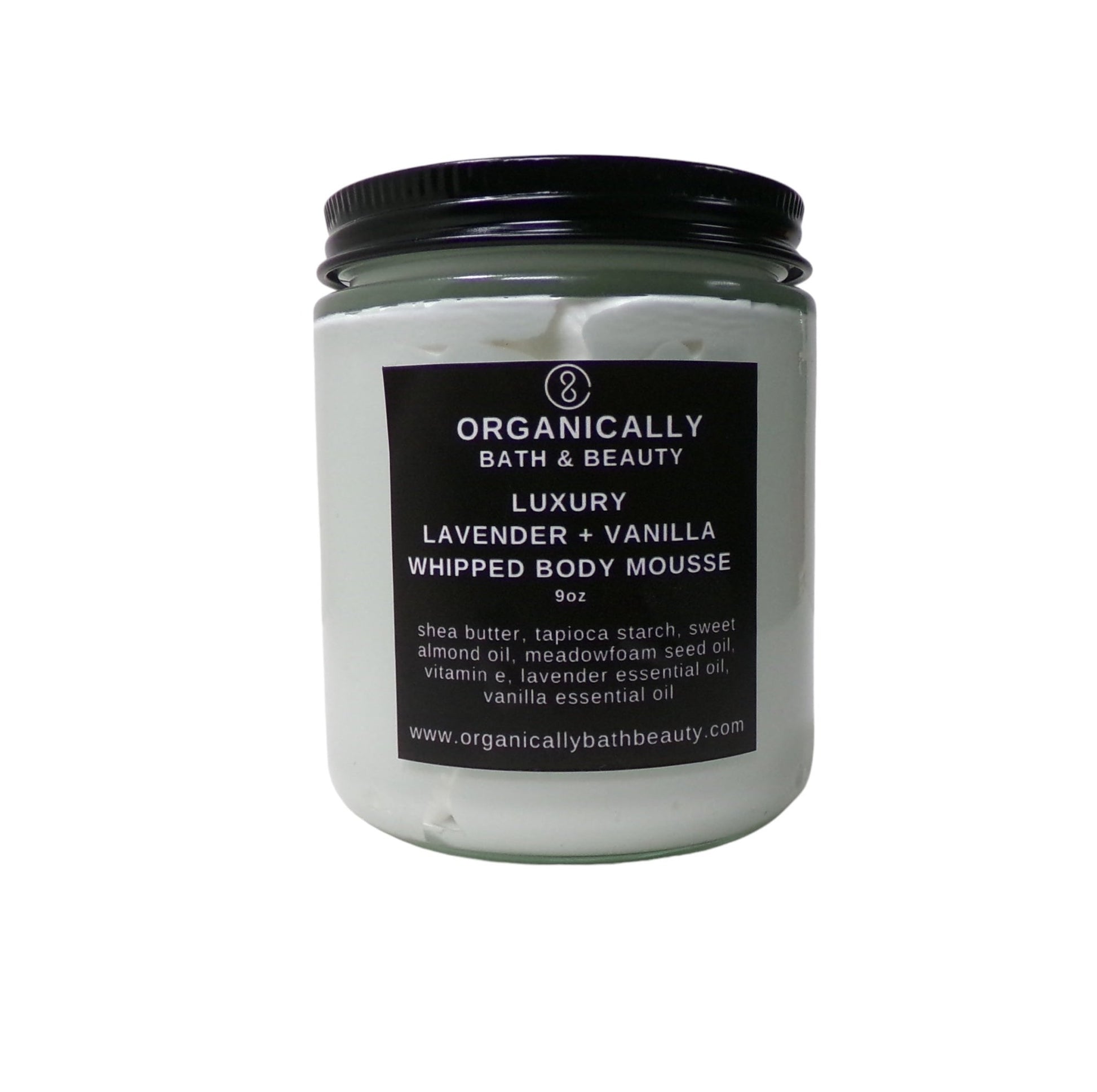 Lavender + Vanilla Luxury Whipped Body Mousse (9oz) - Organically Bath & Beauty