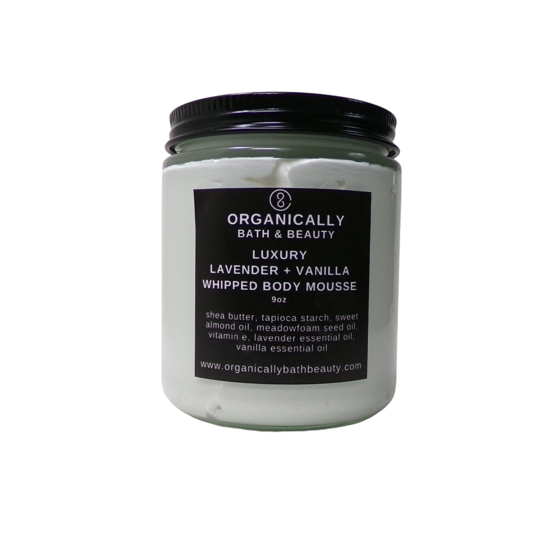 Lavender + Vanilla Luxury Whipped Body Mousse (9oz) - Organically Bath & Beauty