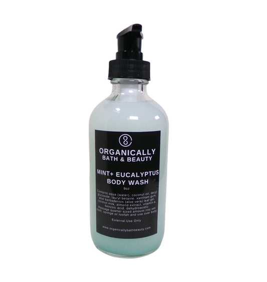 Mint + Eucalyptus Body Wash - Organically Bath & Beauty