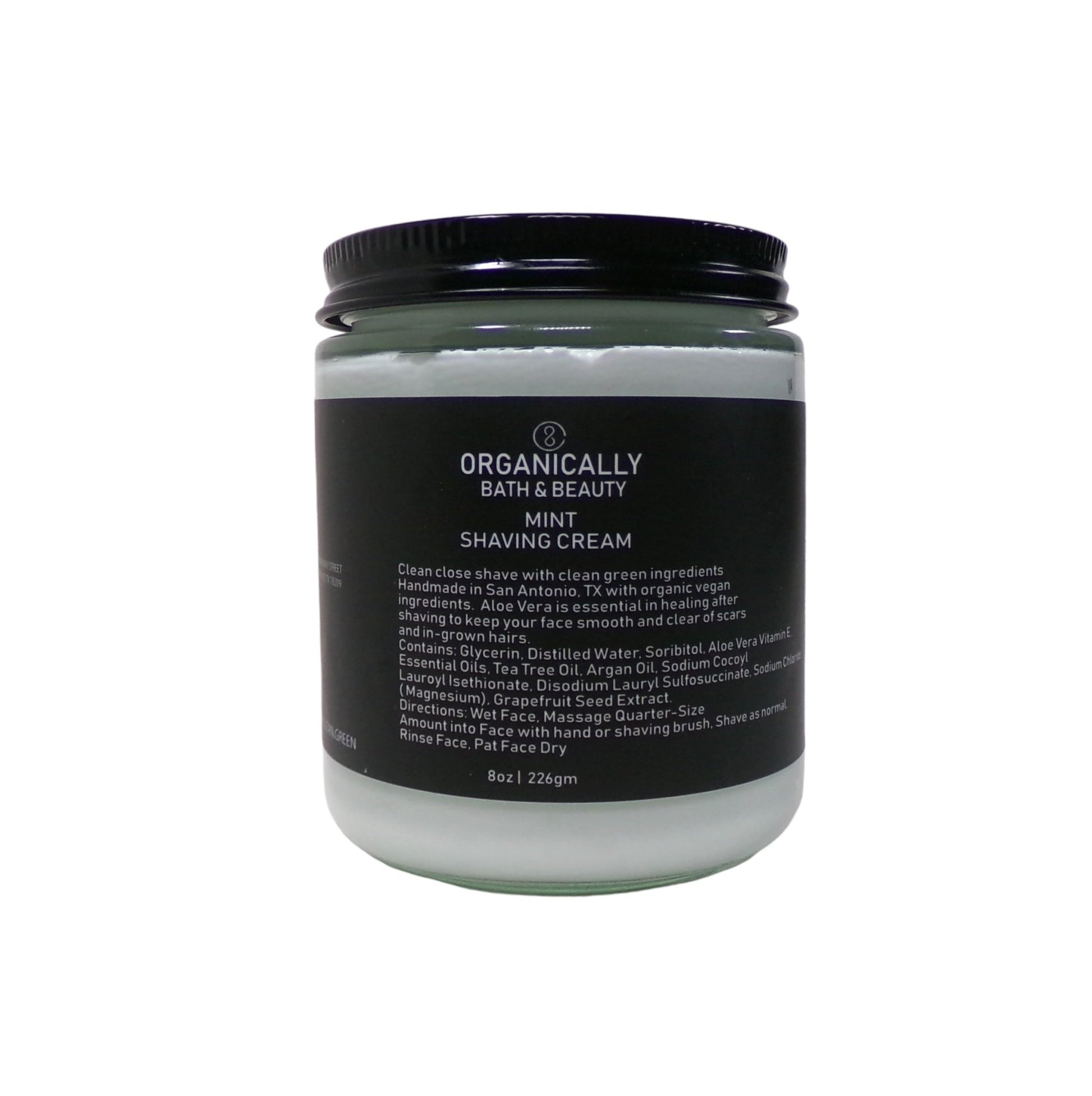 Mint Shaving Cream - Organically Bath & Beauty