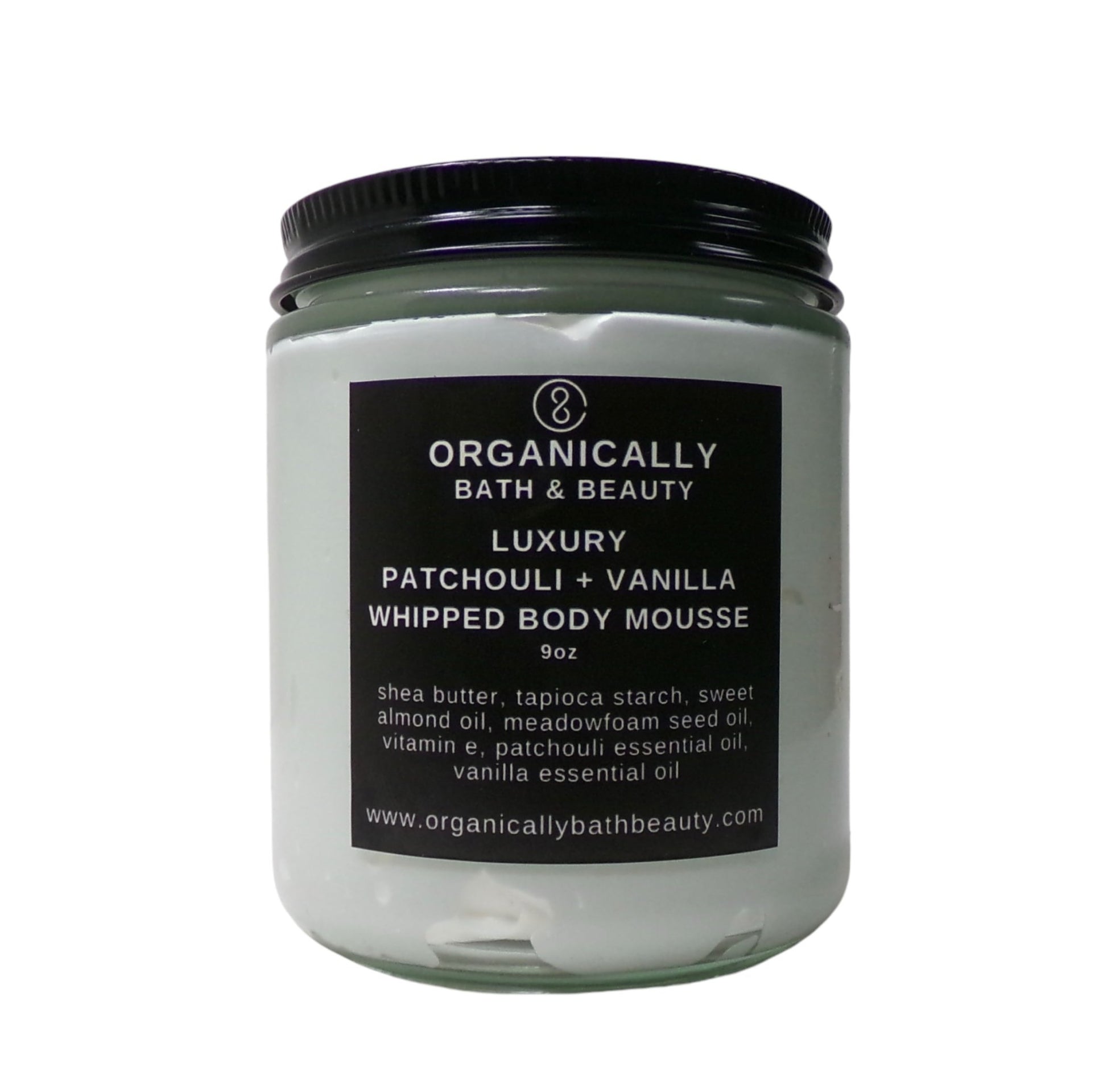 Patchouli + Vanilla Luxury Whipped Body Mousse (9oz) - Organically Bath & Beauty