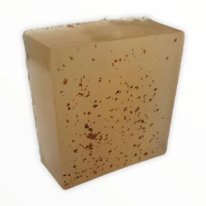 Almond and Agave square soap bar laying flat