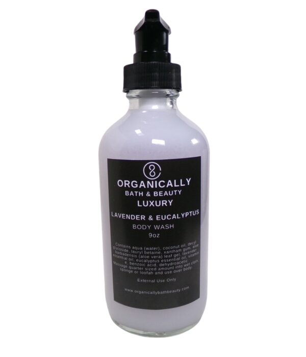 Lavender + Eucalyptus Luxury Body Wash - Organically Bath & Beauty