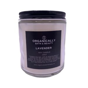 Lavender Soy Candle in glass jar