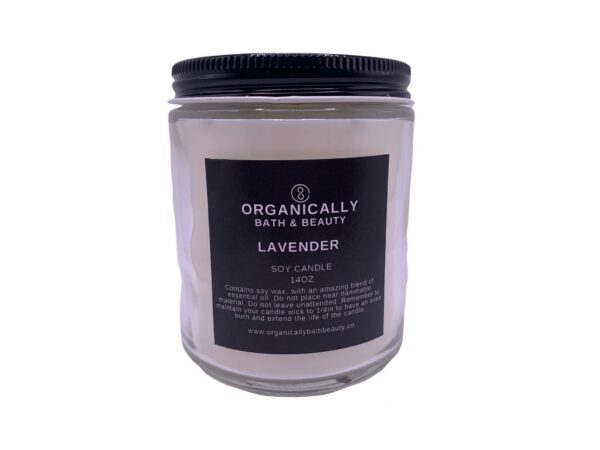 Lavender Soy Candle in glass jar