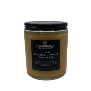 Patchouli + Vanilla Luxury Body Scrub - Organically Bath & Beauty