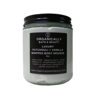 Patchouli + Vanilla Luxury Whipped Body Mousse (9oz) - Organically Bath & Beauty