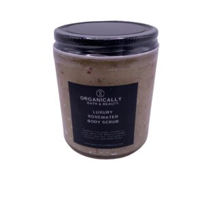 Rosewater Luxury Body Scrub - Organically Bath & Beauty