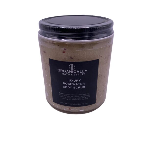 Rosewater Luxury Body Scrub - Organically Bath & Beauty