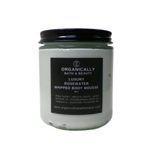 Rosewater Luxury Whipped Body Mousse (9oz) - Organically Bath & Beauty