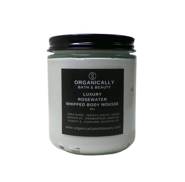 Rosewater Luxury Whipped Body Mousse (9oz) - Organically Bath & Beauty