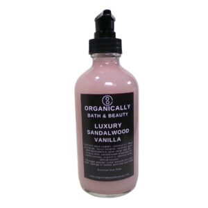 Sandalwood + Vanilla Luxury Body Wash - Organically Bath & Beauty
