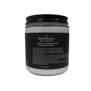 Vanilla + Rosewood Shaving Cream - Organically Bath & Beauty