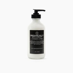 oatmeal lotion in glass bottle