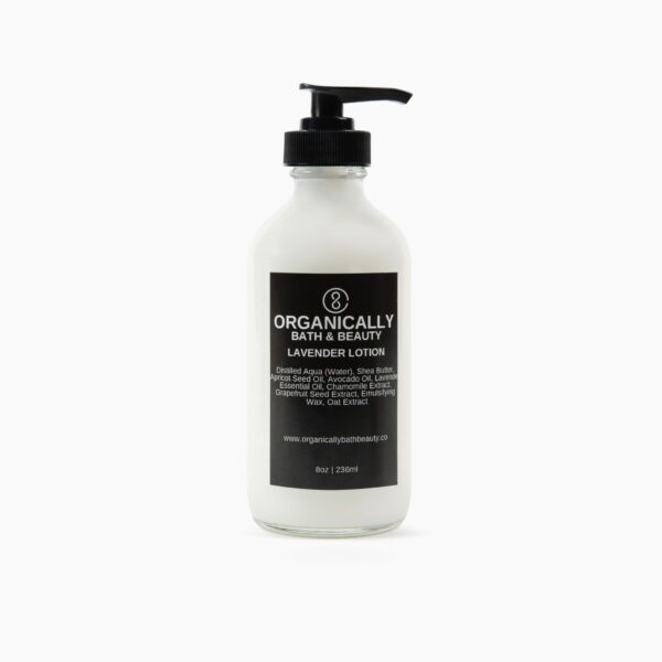 oatmeal lotion in glass bottle